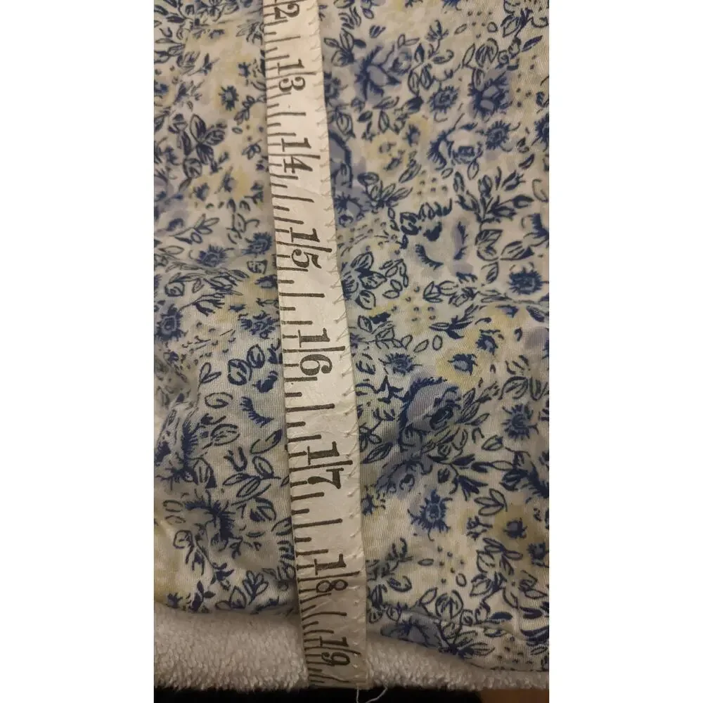Mary Jane's Farm Blue and White Floral Decorative Pillow Sham Cotton Exterior